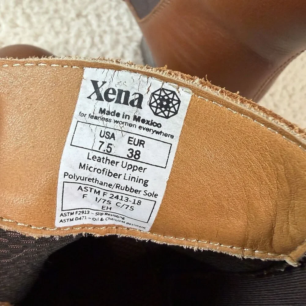 Xena Women's Work Boots Size 7.5 Omega EH Steel Toe Safety Boots Brown $200